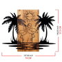 Wallity Hawaii Accesorio Decorativo de Pared Negro y Nogal